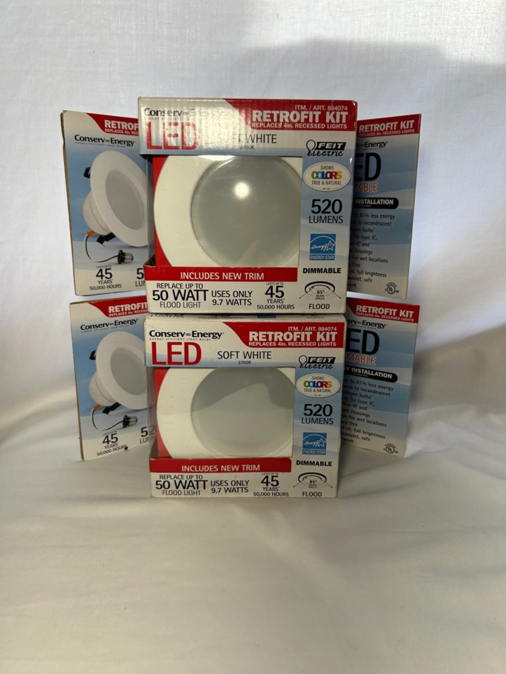 Electric Dimmable LED Retrofit Kit Soft White - Up to 50 Watt Flood-Set of 2